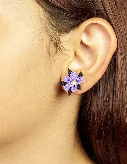 Floral Earrings Nallıhan Needle Lace PGI