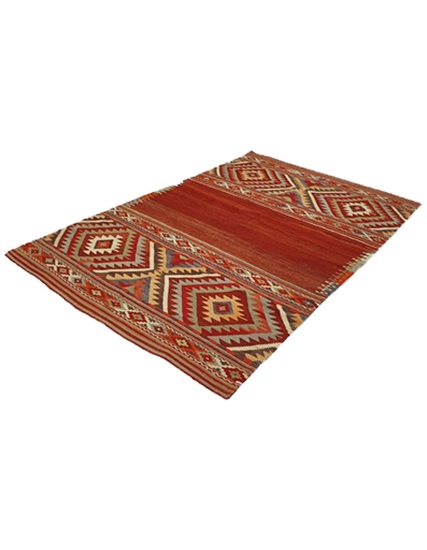 Hand Woven Fethiye Kilim 229 x 144 cm (7.6 x 4.9 ft)