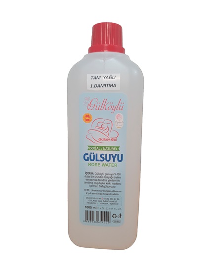 Gülköylü 100% Original Isparta Rose Water 1 Liter Full Fat with PDO