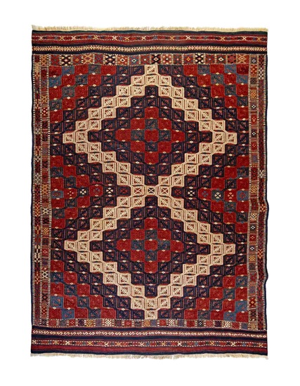 Antik Arpadere Bergama Kutulu Cicim Kilim 19. Yüzyıl 113 x 147 cm