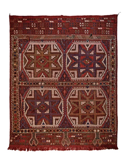 Antik Kök Boya Obruk Cicim Kilim 100+ Yaş 142 x 170 cm