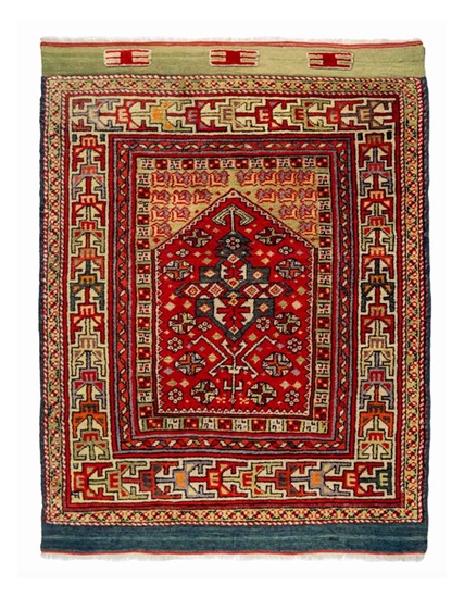 Antik Kozak Mihraplı Halı 100+ Yaş 95 x 126 cm