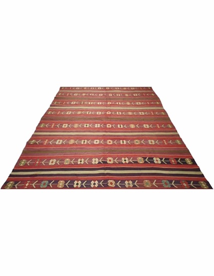 Hand Woven Balkan Kilim 293 x 208 cm (9.8 x 6.10 feet)