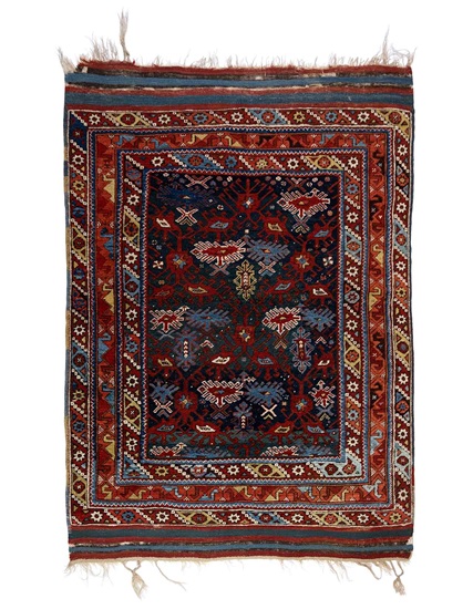 Antik Döşemealtı Halısı 19. Yüzyıl 124 x 156 cm
