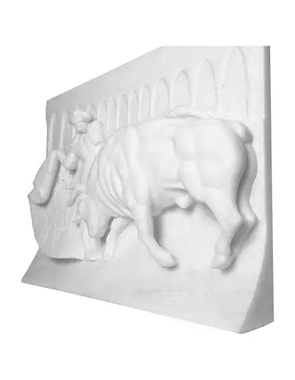 Matador Bull Relief Decorative Sculpture Afyon Marble PGI