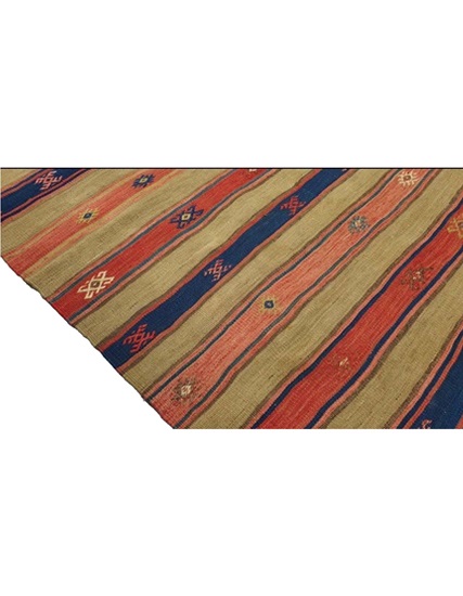 Hand Woven Fethiye Kilim 247 x 157 cm (8.1 x 5.2 ft.)