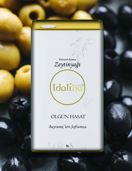 Idalina Mature Harvest Natural Extra Virgin Bayramic Olive Oil 5 Lt DOP