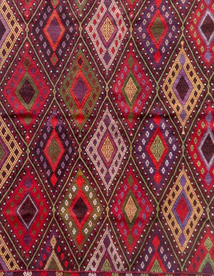 Hand Woven Karapinar Cicim Turkish Rug