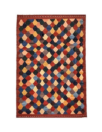 El Dokuma Özel Üretim Kök Boya Yün Kilim 237 x 155 cm