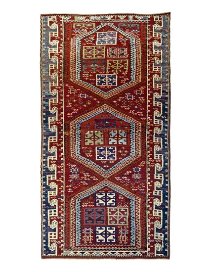 Antik Kars Kağızman Halısı 19. Yüzyıl Sonu 105 x 215 cm