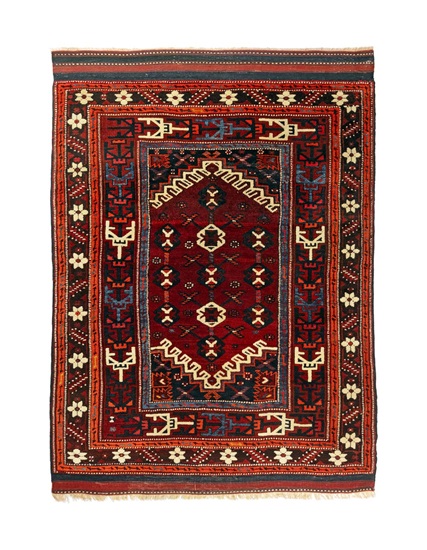 Hand Woven Antique Soma Bergama Rug 96 x 130 cm