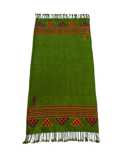 Orijinal Karacakılavuz Dimi Hand Woven Local Green Runner Kilim 68 x 130 cm