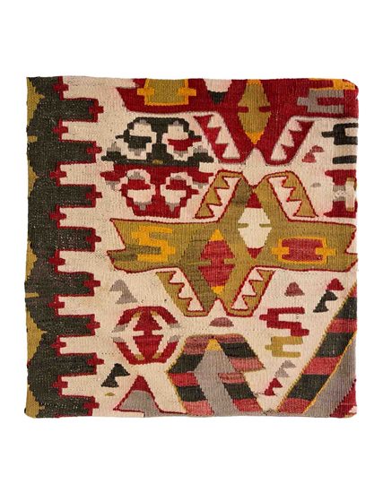 Hand Woven Anatolia Tribal Kilim Pillow 50 x 50 cm