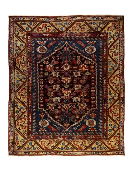 Antik Sarı Sulu Kula Halısı 100+ Yaş 166 x 147 cm