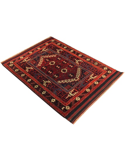 Hand Woven Antique Soma Bergama Rug 96 x 130 cm