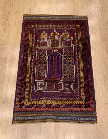 Hand Woven Baloch Carpet 90 x 136 cm