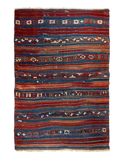 Antik Balıkesir Yüncü Sakallı Kilim 19. Yüzyıl Sonu 160 x 232 cm