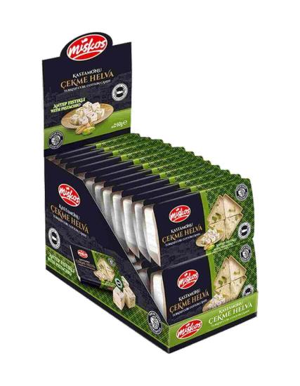 Miskos Kastamonu Antep Fıstıklı Çekme Helva 60g 24 Adet