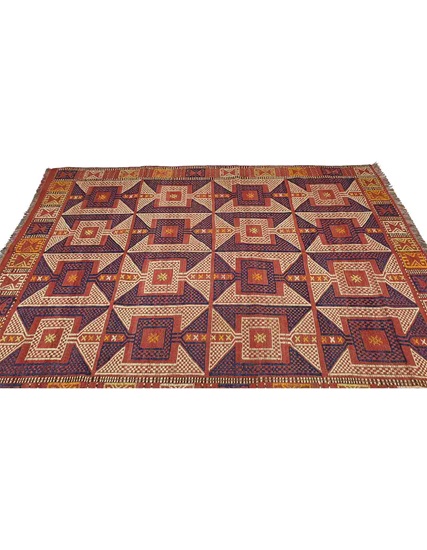 Hand Woven Bergama Kozak Cecim Kilim 216 x 153 cm (6.11x5 feet.)