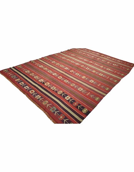 Hand Woven Balkan Kilim 293 x 208 cm (9.8 x 6.10 feet)