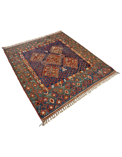 Anatolian Hand Woven Kilim Collection - Loops of Eternity 153 x 163 cm