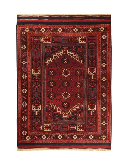 Hand Woven Antique Soma Bergama Rug 96 x 130 cm