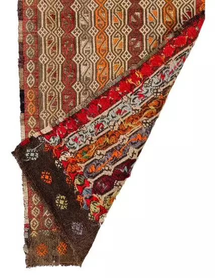 Hand Woven Eskişehir Antique Cicim Turkish Pillow