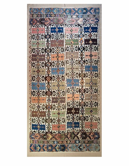 Antik Hotamış Kilim 19. Yüzyıl 167 x 417 cm