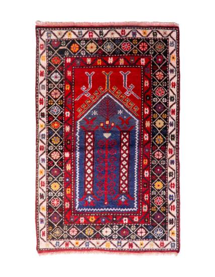 Prayer Hand Woven Çanakkale Turkish Carpet IGP