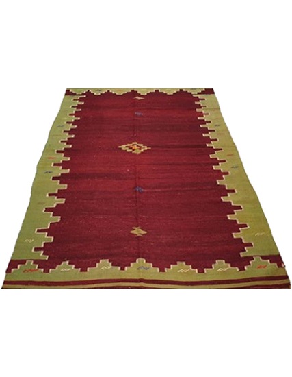 Hand Woven Avunya Kilim 217 x 126 cm (7.2 x 4.2 ft)