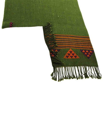 Orijinal Karacakılavuz Dimi Hand Woven Local Green Runner Kilim 68 x 130 cm