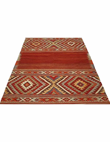 Hand Woven Fethiye Kilim 229 x 144 cm (7.6 x 4.9 ft)