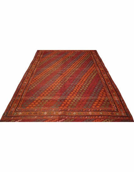 Hand Woven Cotton & Wool Denizli Kilim 292 x 183 cm