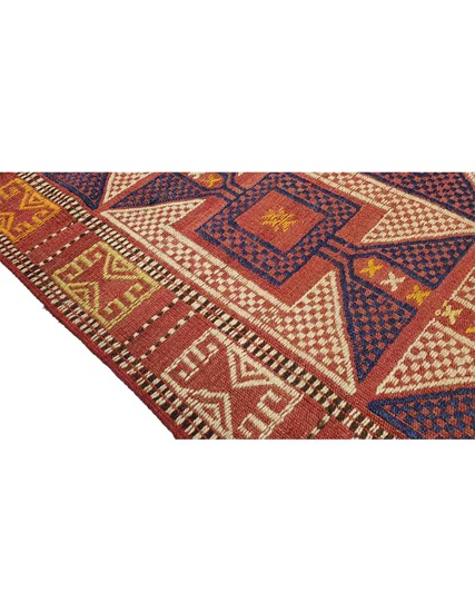 Hand Woven Bergama Kozak Cecim Kilim 216 x 153 cm (6.11x5 feet.)