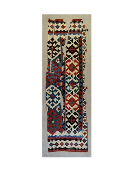 Antik Kafkas Kilim Fragman (Bezli) 19. Yüzyıl 76 x 180 cm