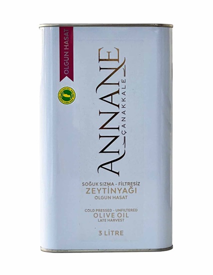 Annane Olgun Hasat Soğuk Sıkım Sızma Zeytinyağı 3 Lt