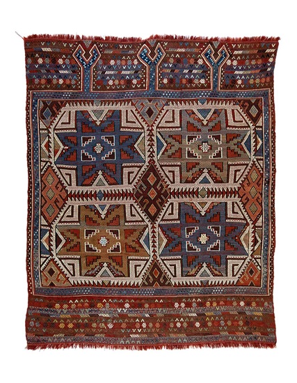 Antik Obruk Cicim Kilim 19. Yüzyıl 140 x 162 cm