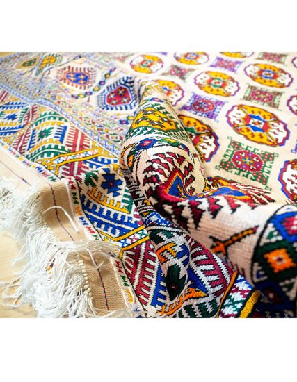 Hand Woven Original Turkmen Tekke Rug 100% Silk 195 x 310 cm